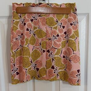 Haystacks Reversible Floral Mini Skirt in Pink and Green One Size